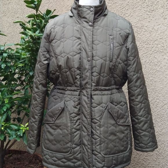 Harve Benard Quilted Anorak Parka Jacket Army Green  Sz XL NWoT - Picture 3 of 9